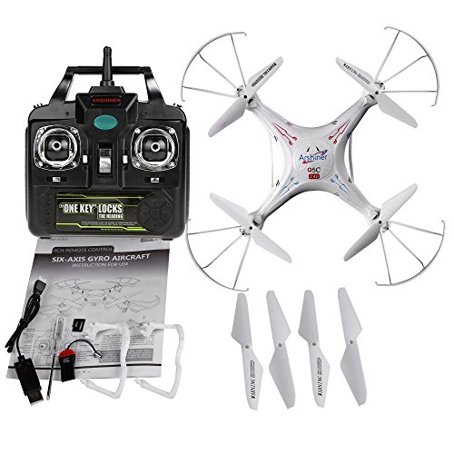 Arshiner Q5C Quadcopter RC Drone RTF 4CH 6 Achsen-Gyro 2.4GHz Headless Modus 3D Flip mit FPV 2MP ...